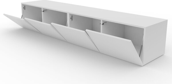 TV STOLÍK ELEGANTE 200 LED BIELY VYSOKÝ LESK