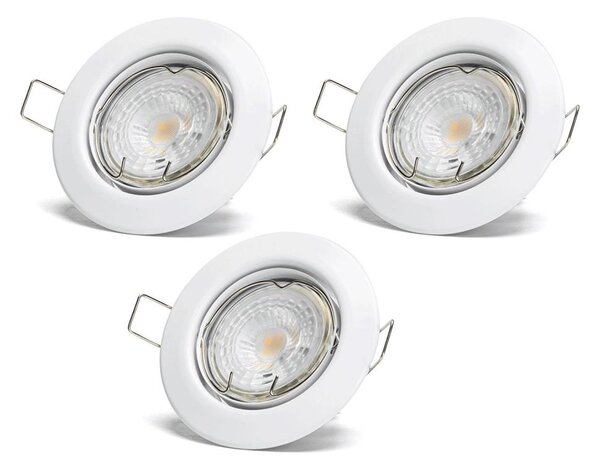 Aigostar - SADA 3x LED Podhľadové svietidlo 1xGU10/4,5W/230V 3000K biela