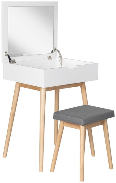 TOALETNÝ STOLÍK, sivá, prírodná farba, biela, 50/38,5/85/45,5/50/28,5 cm MID.YOU - Toaletné stolíky, Online Only