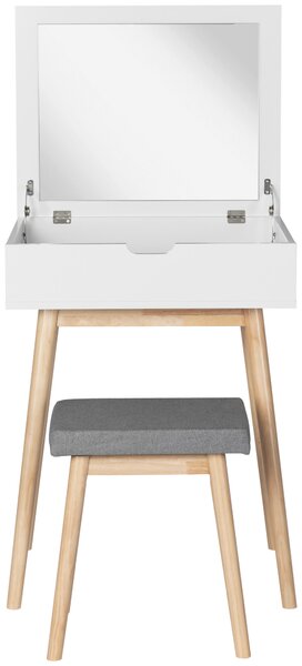 TOALETNÝ STOLÍK, sivá, prírodná farba, biela, 50/38,5/85/45,5/50/28,5 cm MID.YOU - Toaletné stolíky, Online Only