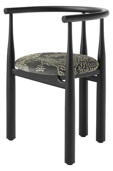 Jedálenská stolička Bukowski, Black / Dedar, Tiger Mountain, 003 – New Works