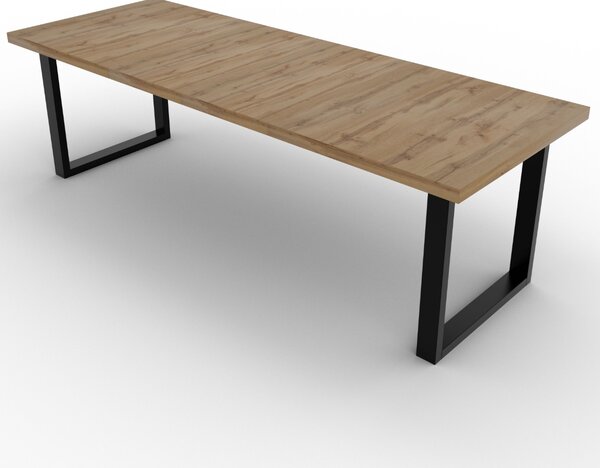 PLUTO II ROZKLADACÍ JEDÁLENSKY STÔL + 4 x STOLIČKA ŠEDÝ ZAMAT 156 - 248 cm