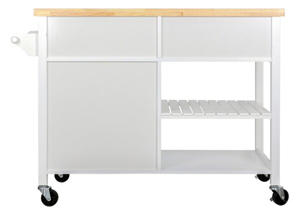 SERVÍROVACÍ VOZÍK, prírodná farba, biela, 117/86/48 cm Livetastic - Barový nábytok, Online Only