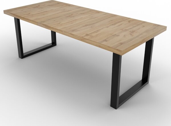 PLUTO II ROZKLADACÍ JEDÁLENSKY STÔL + 4 x STOLIČKA ŠEDÝ ZAMAT 156 - 248 cm