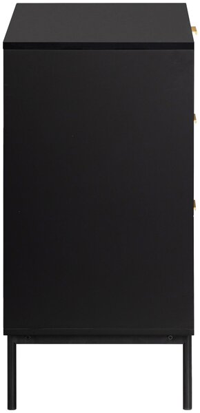 KOMODA, čierna, zlatá, 80/80/40 cm Livetastic - Komody, Online Only