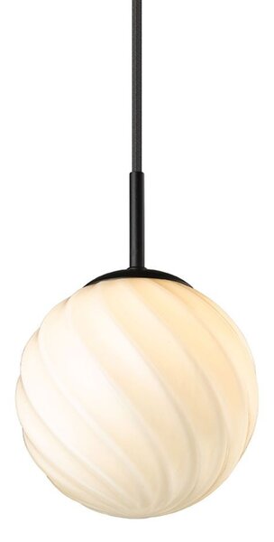 Halo Design - Twist Ball Závěsná Lampa Ø15 Opal/Black - Lampemesteren