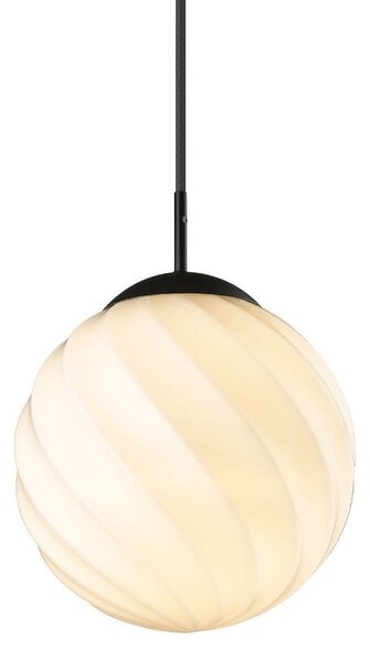 Halo Design - Twist Ball Závěsná Lampa Ø25 Opal/Black - Lampemesteren