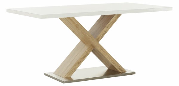 Jedálenský stôl 160 cm Farni (biela + dub sonoma). Vlastná spoľahlivá doprava až k Vám domov. 1015954