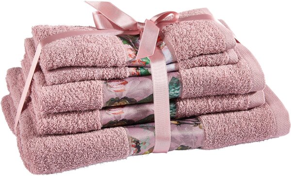 SADA FROTÉ UTERÁKOV, tmavoružová Essenza - Kúpeľňový textil, Online Only