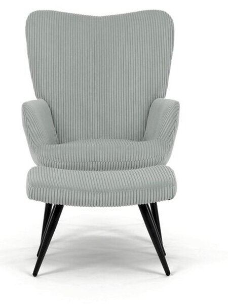 AK-L7285 BLUE6, Relaxačné kreslo s podnožkou – modrý menčester