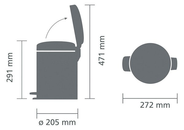ODPADKOVÝ KÔŠ 5 l Brabantia - Online Only bytové doplnky, Online Only