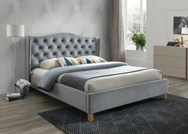 Manželská posteľ ASPEN Velvet | 180 x 200 cm - spálňový nábytok: Sivá / Bluvel 14