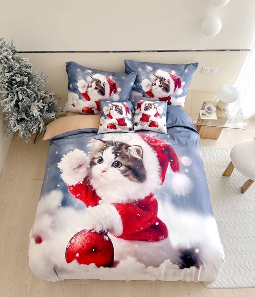 Sendia Textil SNOW CAT foto obliečky Rozmer obliečok: 140x200 cm, Obsah balenia: 3 Set Balenie