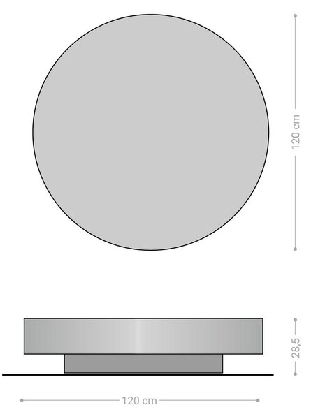 DELIFE Konferenčný stolík Ryo 120x30 cm metalická zlatá