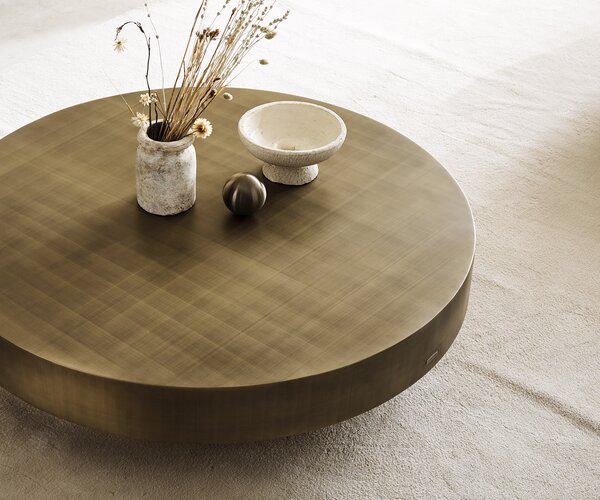 DELIFE Konferenčný stolík Ryo 120x30 cm metalická zlatá
