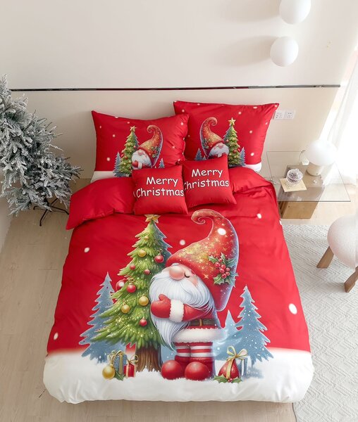 Sendia Textil MERRY CHRISTMAS ŠKRIATOK foto obliečky Rozmer obliečok: 140x200 cm, Obsah balenia: 3 Set Balenie