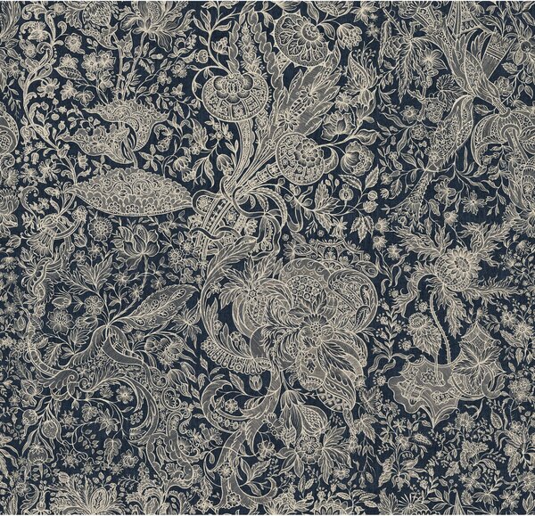 MINDTHEGAP Sarkozi Embroidery Indigo - tapeta