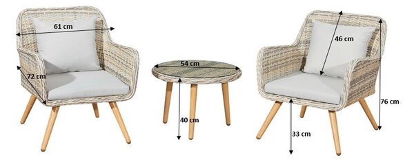 BELICCO ZÁHRADNÝ SET 2 KRESLÁ + STOLÍK