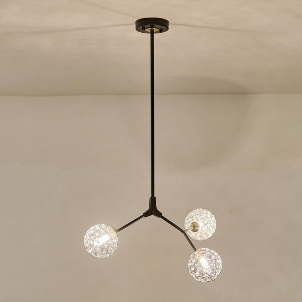 Luster na tyči 3xG9/15W/230V šedá