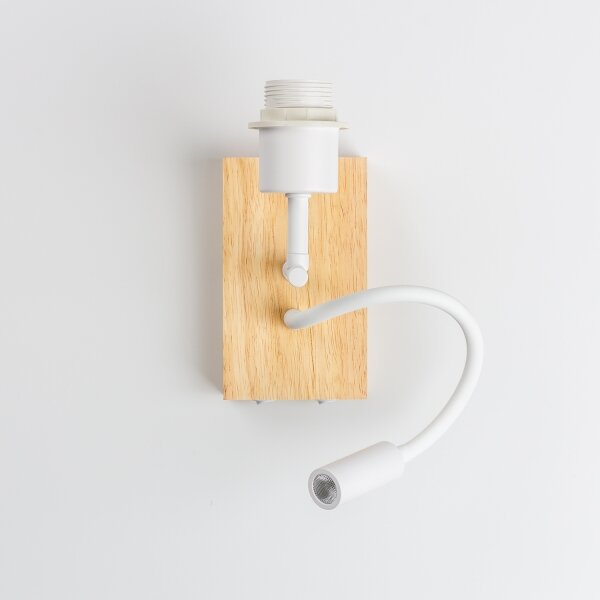 Brilagi - LED Nástenná lampa NUBILA WOOD 1xE27/25W/230V +LED/3W dub/svetlohnedá