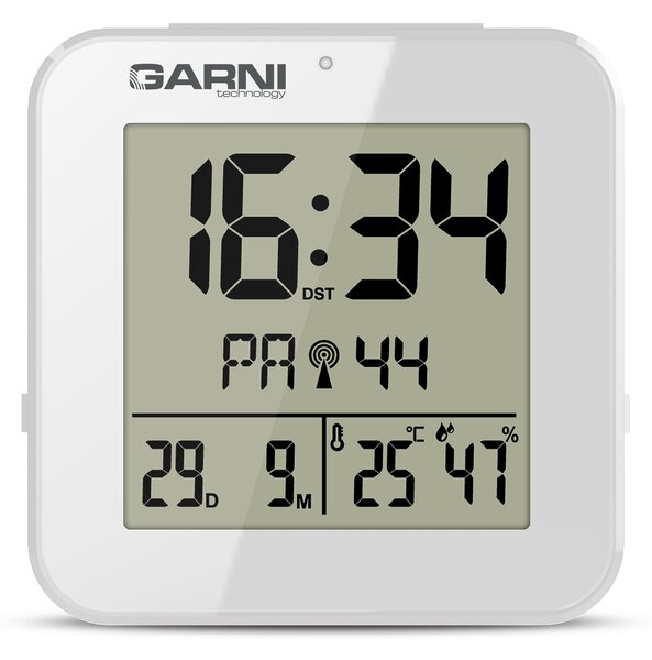 GARNI technology Digitální budík s měřením vnitřní teploty a rel. vlhkosti GARNI 138W