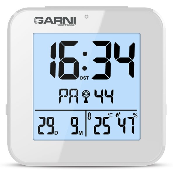 GARNI technology Digitálny budík s meraním vnútornej teploty a vlhkosti GARNI 138W