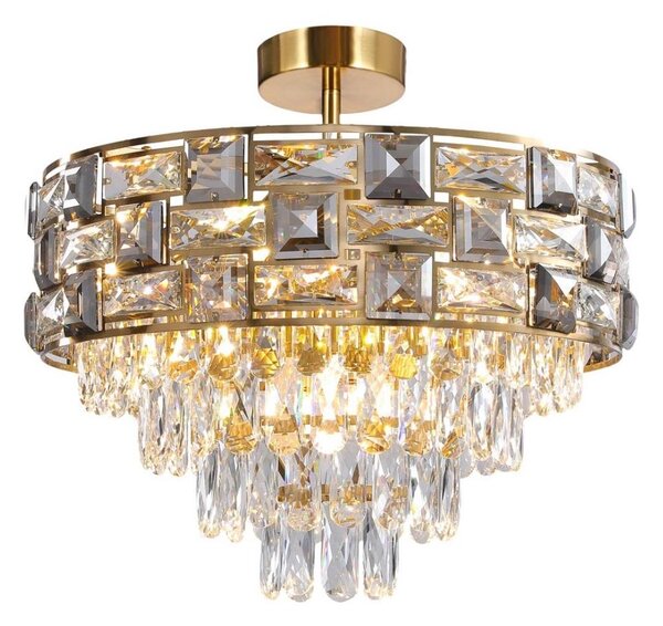 Luster na tyči LUXURIA 9xE14/40W/230V zlatá