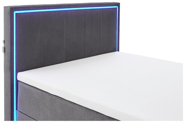 BOXSPRINGOVÁ POSTEĽ, 140/200 cm antracitová Boxxx - Postele, Online Only
