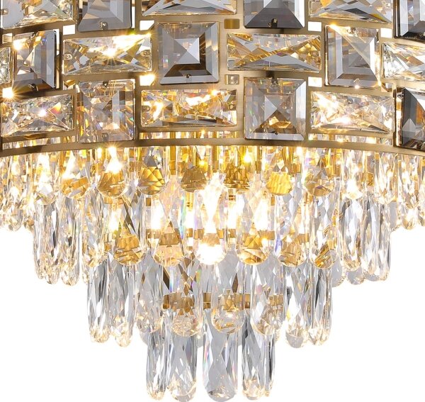 Luster na tyči LUXURIA 9xE14/40W/230V zlatá