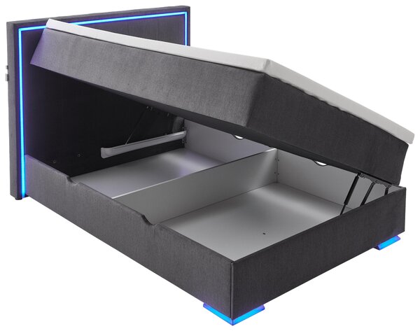 BOXSPRINGOVÁ POSTEĽ, 140/200 cm antracitová Boxxx - Postele, Online Only