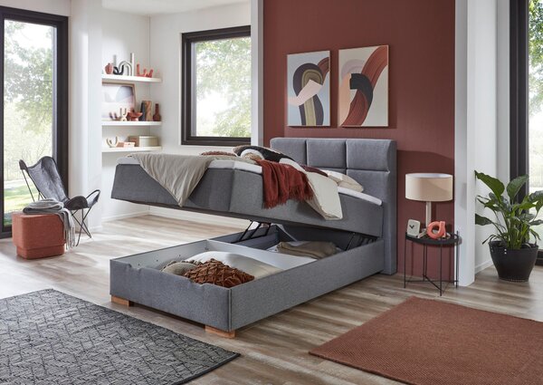 BOXSPRINGOVÁ POSTEĽ, 140/200 cm sivá home24 - Postele, Online Only