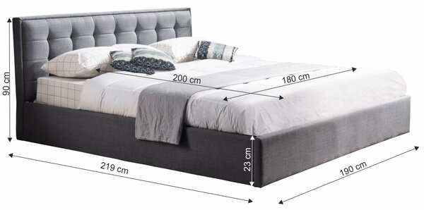 NovýNábytok.sk Manželská posteľ 180 cm Essie (s roštom). Vlastná spoľahlivá doprava až k Vám domov. 1016441