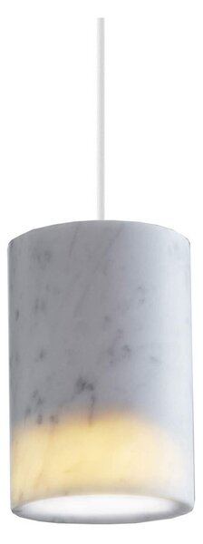Terence Woodgate - Solid Závěsná Lampa Cylinder Carrara Marble - Lampemesteren