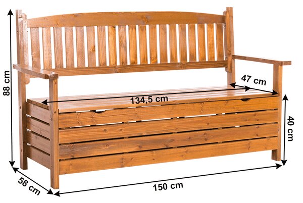 NovýNábytok.sk Záhradná lavica 150 cm Amelli (hnedá). Vlastná spoľahlivá doprava až k Vám domov. 1016527