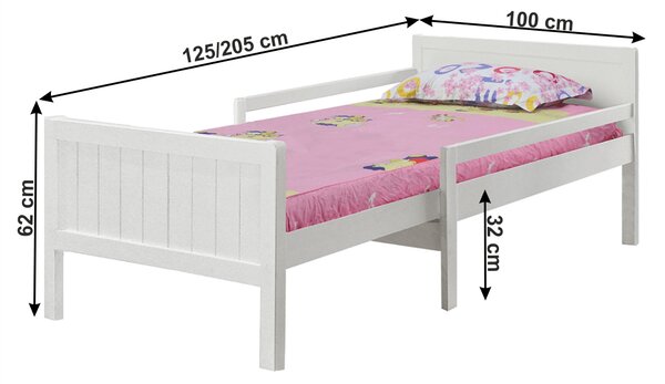 NovýNábytok.sk Jednolôžková posteľ 90 cm Elunna (biela) (s roštom). Vlastná spoľahlivá doprava až k Vám domov. 1016543