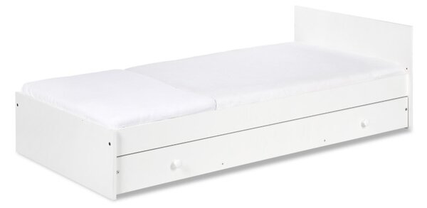 Detská posteľ s úložným priestorom KAROLINA, 176x95x87, biela