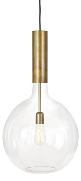 Konsthantverk - Rosdala Závěsná Lampa Large Raw Brass/Clear - Lampemesteren