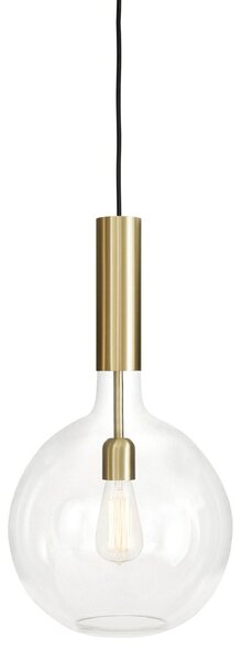 Konsthantverk - Rosdala Závěsná Lampa Small Brushed Brass/Clear - Lampemesteren