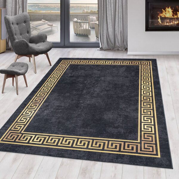Ayyildiz , Kusový koberec Fiesta 4305 black, 120x170, čierna, chodba / predsieň