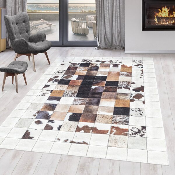 Ayyildiz , Kusový koberec Fiesta 4306 white, 80x150, viacfarebná, chodba / predsieň