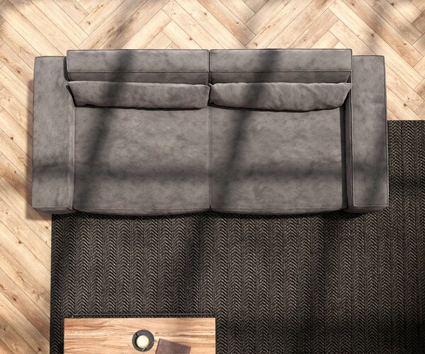 DELIFE Veľká pohovka Sirpio 230x95 cm mikrovlákno khaki-hnedá