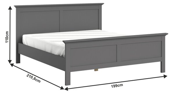 NovýNábytok.sk Manželská posteľ 180 cm Phung (sivá). Vlastná spoľahlivá doprava až k Vám domov. 1016752