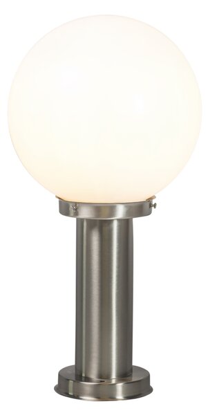 Moderný vonkajší lampový stĺp oceľový nerez 50 cm - Sfera