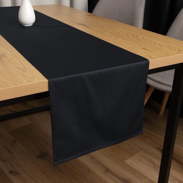 Biante Bavlnený saténový behúň na stôl ST-006 Čierny 20x120 cm