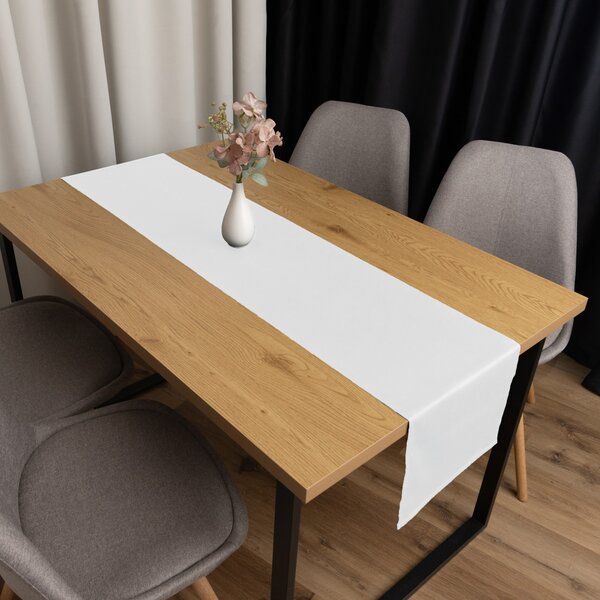 Biante Bavlnený saténový behúň na stôl ST-001 Biely 45x120 cm