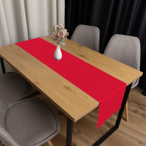 Biante Bavlnený saténový behúň na stôl ST-010 Sýto červený 20x120 cm
