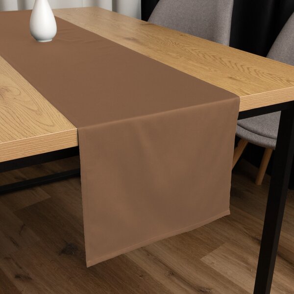 Biante Bavlnený saténový behúň na stôl ST-013 Svetlo hnedý 45x140 cm