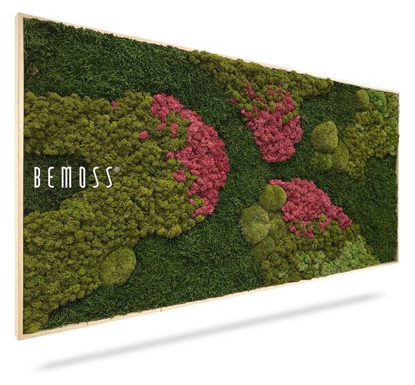 Machový obraz BEMOSS® ORTHO BURGUNDY - 40 x 40 cm