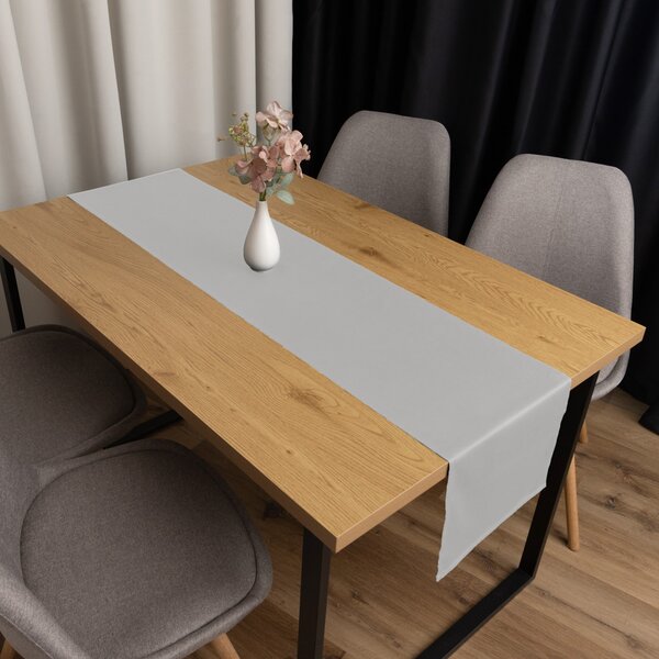 Biante Bavlnený saténový behúň na stôl ST-012 Svetlo sivý 45x120 cm