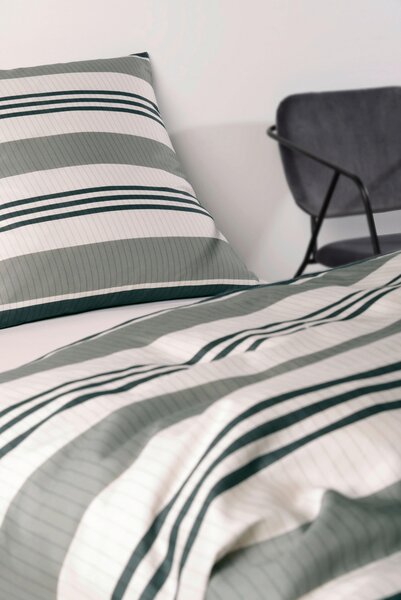 POSTEĽNÁ BIELIZEŇ, makosatén, sivá, zelená, 135/200 cm Yes for bed - Online Only bytové doplnky, Online Only